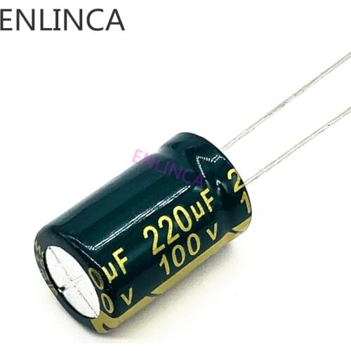 20pcs/lot T38 high frequency low impedance 100v 220UF aluminum electrolytic capacitor size 13*20 220UF 20