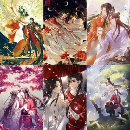 Anime Tian Guan Ci Fu Wall Art Canvas Painting Heaven Officials Blessing Posters and Prints Room Decor Pictures Home Decoration