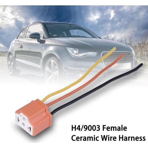 H4/9003/HB2 Ceramic Bulb Holder Auto Halogen Bulb Socket Lamp Holders H4 led Connector Plug Extension Wire Car Accessorie TSLM1
