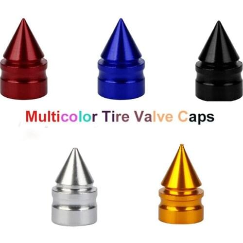 CARPRIE Car Tire Valve Stem Caps 4Pcs Aluminum Bullet Car Truck Air Port Cover Tire Cone Rim Valve Wheel Stem Caps ap30