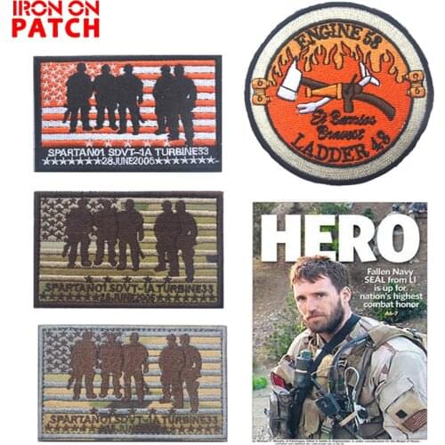 El Barriss Engine 53 Ladder 43 SEAL TEAM Operation Red Wings Lone Survivor Embroidery patch Hook Badges for clothes military
