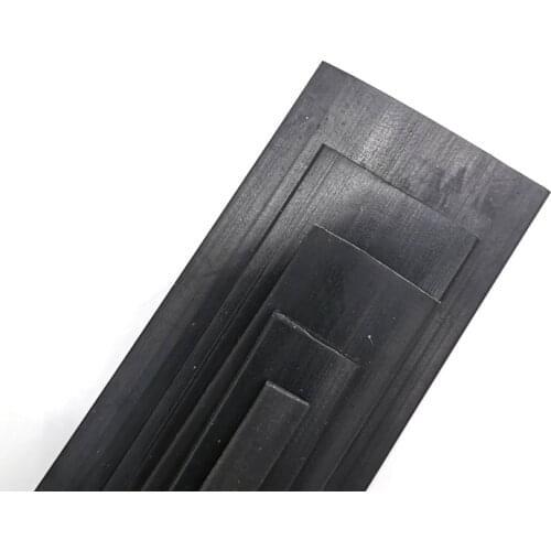 Custom Solid Silicone Sealing Bar Heat Resist High Temperature Seal Strip 1mm - 16mm thick Black
