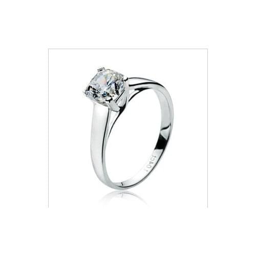 1CT Radiant Cut Diamond Ring for Women 18K White Gold Au750 Engagement Ring 18K Fine Jewelry Ring Never Fade
