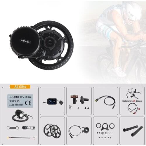 Ebike Bafang BBS02B 36V 500W Mid Drive Motor 8fun Bicycle Electric e-Bike Conversion Kit 68-73mm Powerful Stable Central Engine