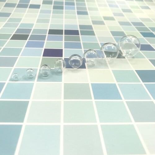 10pcs/lot 6/8/10/12/14/16/18/20/25mm glass round ball globe beads orb hollow glass bottle vial charm making necklace accessories