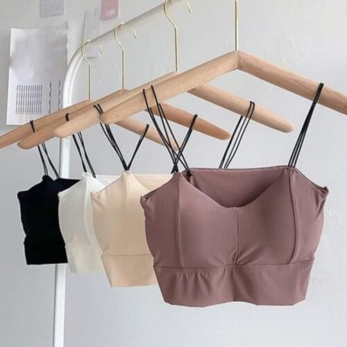 Summer Women Tank Tops Tube Top Removable Padded Short Style Backless Ladies Casual Sexy Lingerie Slim Vest Crop Top Female