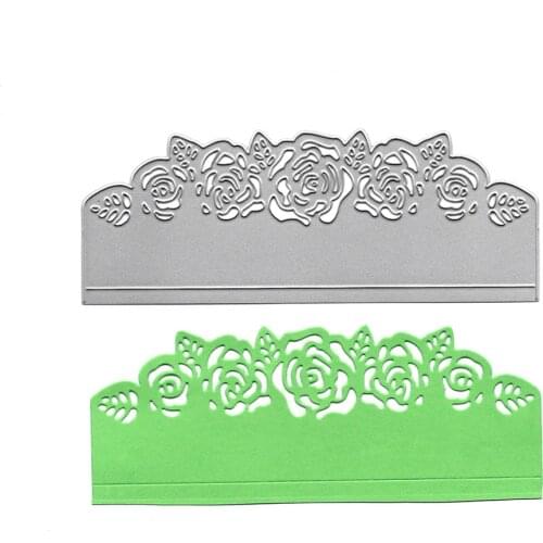 Flower Border Metal Cutting Dies Scrapbooking Embossing Folder for Card Making Craft Mold Photo Alum DIY Slimline Dies