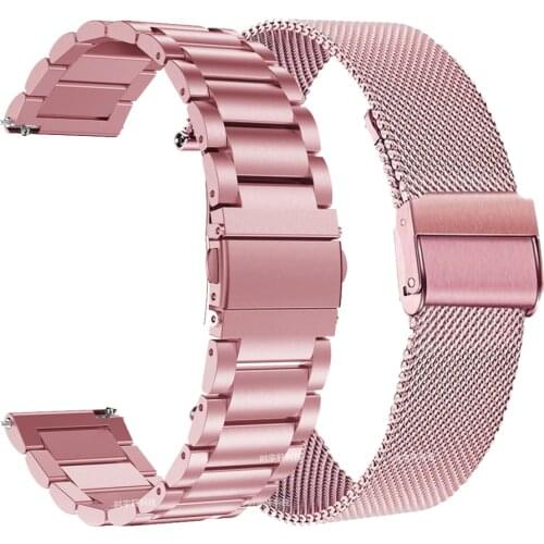 18MM 20MM 22MM Metal Watch Strap For Garmin Venu GarminMove 3 Garmin Active S Vivoactive 4 4S Smart Wristband Quick Release Band