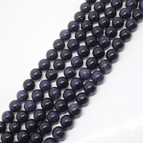 Mini. order is $7! 10mm Blue Sand Round Loose Beads 15