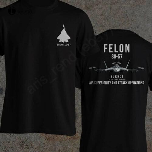 The Falon Sukhoi Su-57 Stealth Air Superiority Jet Fighter Men T-Shirts