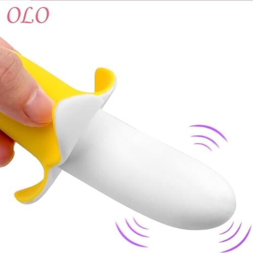 OLO Banana-shaped Soft Silicone Dildo Clitoral Vibrator G-spot Vaginal Stimulator Female Masturbator Adult Sex Toy for Woman
