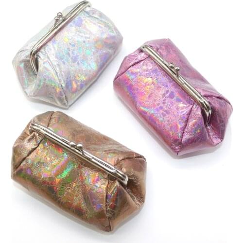 New Women Laser Fabric Coin Purse Lady Hasp Wallets Credit Card Holder Coin Purse Small Card Wallet Women Clutch Bag