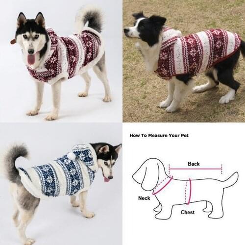 Large Dog Coat Jacket Warm Winter Big Dog Clothes Christmas Pet Clothing Outfit Corgi Husky Labrador Golden Retriever Costumes
