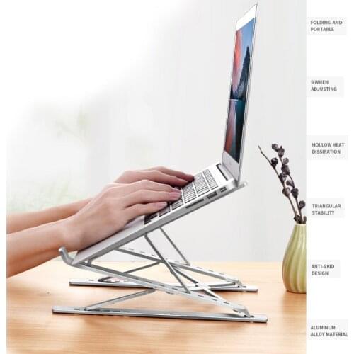 Portable Laptop Stand Adjustable Notebook Stand Holder for Macbook Pro Air 12 13 15 Non-slip Foldable Computer Cooling Bracket