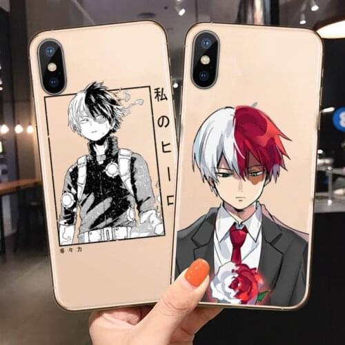 Anime My Hero Academia Phone Case Transparent for iPhone 11 12 mini pro XS MAX 8 7 6 6S Plus X 5S SE 2020 XR