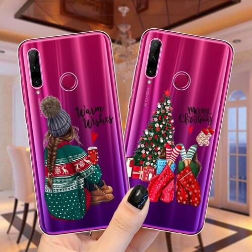 Merry Christmas Santa Claus New Year Soft Silicone Case Cover For Huawei Honor 30 Lite 9 10 20 Lite 8X 9X Y9 2018 2019 NOVA 3 3I