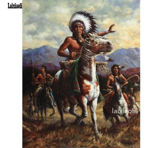 Needlework 5d diamond embroidery Indian soldiers war diy diamond painting people rhinestone square round diamond home decoration