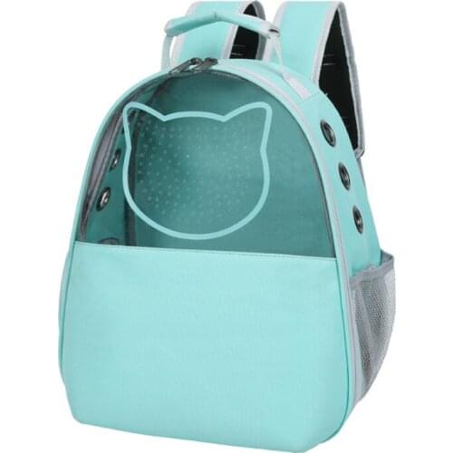 Pet Backpack Cat Dog Go Out Portable Transparent Breathable Oxford Cloth Foldable Backpack Fashion Solid Color Pet Bag Handbags