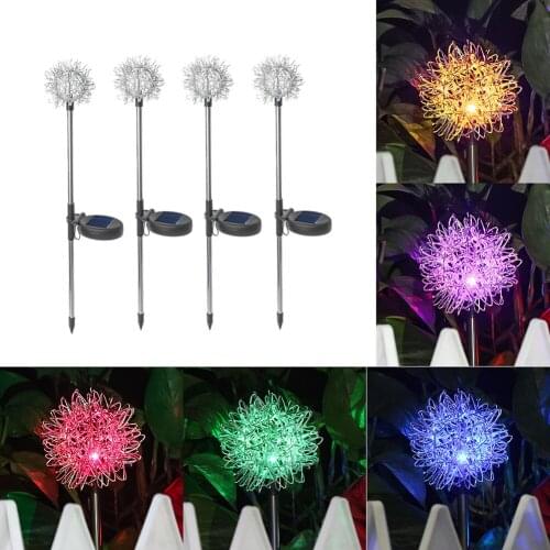 Solar Garden Lights, Outdoor Solar Stake Lights Waterproof Dandelion Solar LED Light Solar-Powered Floor Lawn Decorative Lights