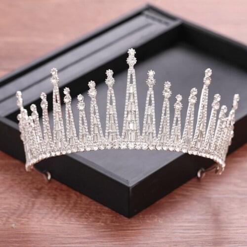 Rhinestone Crown Wedding Accessories Bridal Tiara Head Jewelry Rhinestone Bride Crown Hair Ornament For Women Headpiece