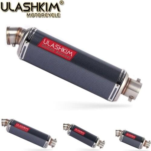 Universal Motorcycle Carbon Fiber Exhaust Muffler Escape Pipe CBR600F NC700S/X NC750S/X CB750F CB600F CB750Four CBR600RR CB400