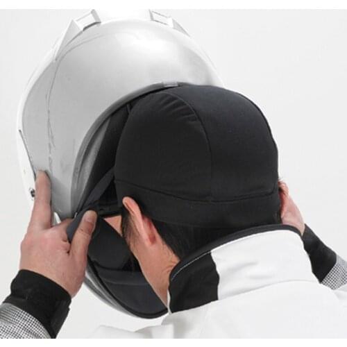 Sweat Absorbent Skull Cap Under Hard Hat Cushion Sun Protection & Mesh Airway Cooling Helmet Liner