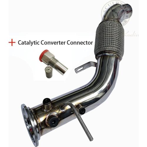 Turbo Catless Downpipe For E90 E91 E92 E93 325D 330D 5ER E60 E61 525D 530D DOWNPIPE 2004-2010 Mertop Race 3.0'' 3ER