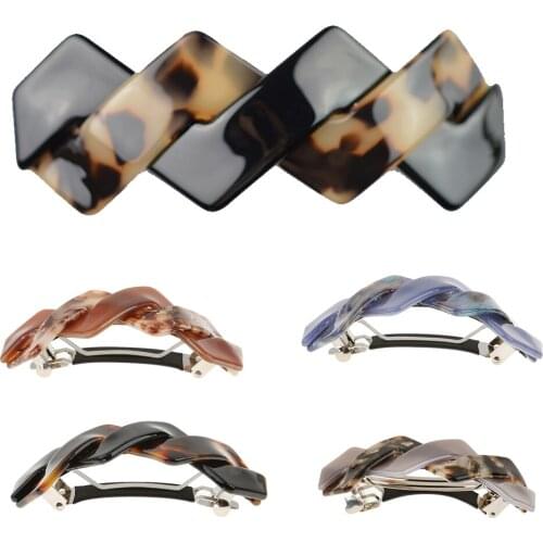 Fashion Women Girl Twisting Acrylic Headwear Hair Clips Barrette Hairpin