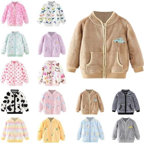 0-6 Y) Childrens Jacket Spring/Autumn New Style Kids Multicolor Printed Cardigan Jacket Flannel Top New платье летнее 50
