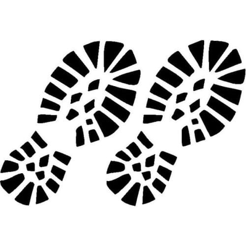 12.7*8.5CM Outdoor Hiking Car Stickers Interesting Car Styling Vinyl Decals Black/Silver C7-1104