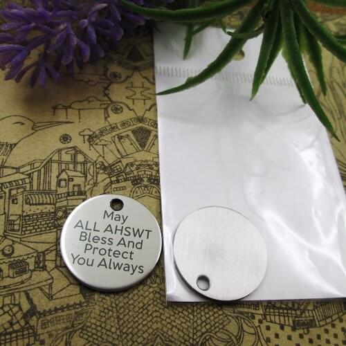 20pcs--"may all ahswt bless and protect you"stainless steel charms more style for choosing DIY pendants for necklace