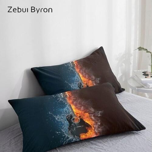 3D HD Pillow Case Pillowcase Custom/50x70/50x75/50x80/70x70 Decorative Pillow Cover,guitar Bedding Drop Ship