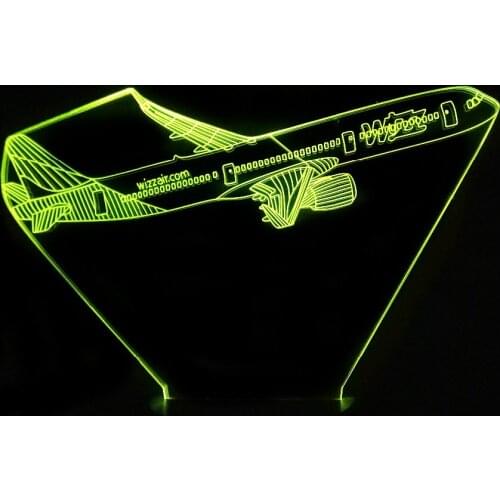 3D Aircraft Lamp Illusion Air Plane LED Lamp With 7 Color Changing USB Night Light For Home Bedroom Decor Children