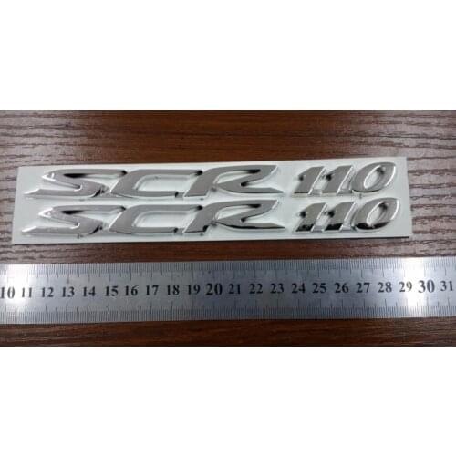 SCR110 3D STICKER FOR MOTOCYCLE SCR110 FOR Honda NEW SCR110 Chrome Badge Emblem Decal Sticker 87515-GFM-900ZA