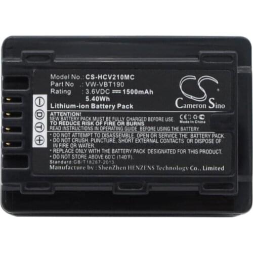 Cameron Sino 1500mAh battery for PANASONIC HC-250EB HC-550EB HC-727EB HC-750EB HC-770EB HC-989 HC-V110 HC-V110GK HC-V110MGK