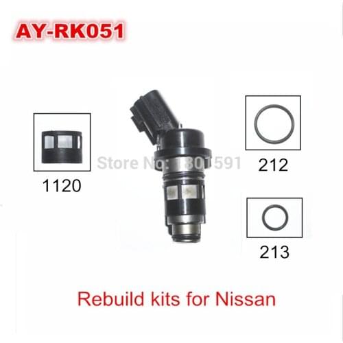 Free shipping Fuel injector repair kit for Nissan almera N15 GA16DE engine rebuild kit/ service kit with 40pieces/bag