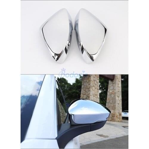 Rearview Mirror Cover Side Wing Cap Shell Case Trims Panels Chrome For Volkswagen VW T-Roc TROC 2018 2019 2020 Auto Accessories