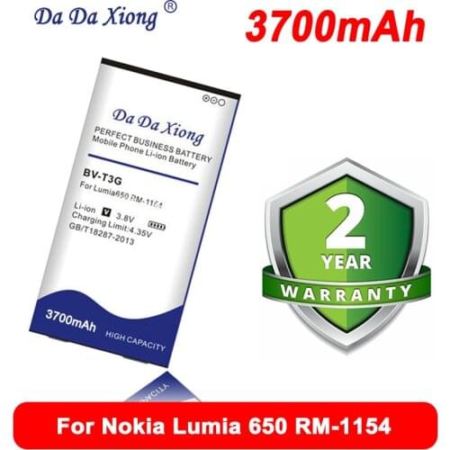 Da Da Xiong 3500mAh BV-T3G BVT3G Li-ion Phone Battery for Nokia Microsoft Lumia 650 RM-1154 BVT3G Phone Battery