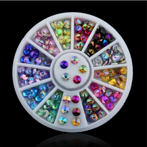 DIY Nail Glitter Nail AB Jelly Steeple Rhinestones Crystal nail art decorations Manicure tools NRD046