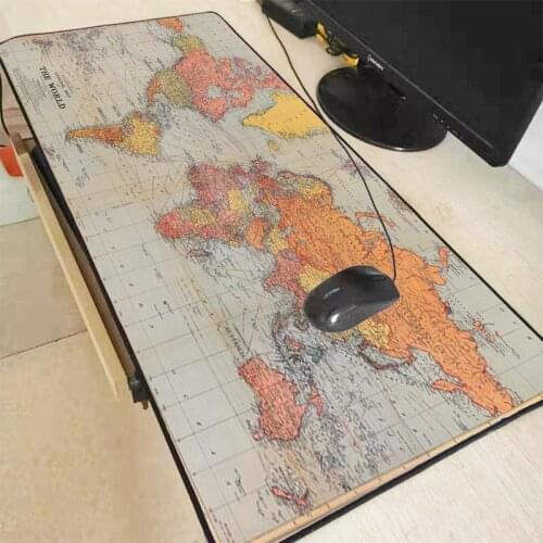 XGZ World Map Gaming Mouse Pad Large Locking Edge Mouse Pad Computer Waterproof Mousepad Game Keyboard Desk Mat for CSGO DOTA