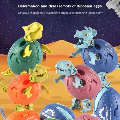 Dinosaur Toy Realistic Thinking Ability Cultivation Bright Color Baby Dinosaur Egg Toy DIY Handmade Toys for Kids Entertainment
