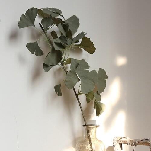 Ginkgo Leaf Simulation Flowers Home Decoration Plant Wall Fake Flowers Ins