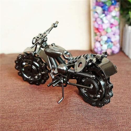 Hand-made metal metal ring iron decoration process beautiful arc with motorcycle metal ring statue placed Easter