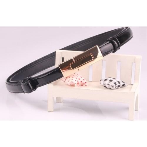 Sweet Fashion Womens Belt Korean Version of The Patent Leather Ladies Adjusting The Buckle Belt, Candy Color Belt Width Style