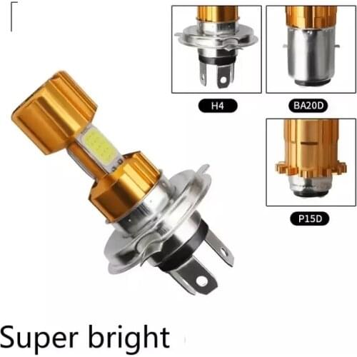 Motorcycle Headlight H4 BA20D HS1 OB 12V LED Moto farol moto High/Low Beam Led Bulbs 1200LM Super Bright Autobike Fog Lamp