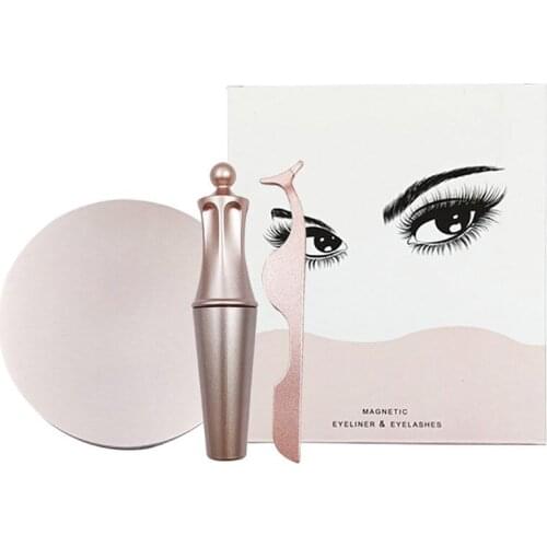 2021 New 1 Pair Magnetic Eyelashes with Magnetic Eyeliner and Tweezer Set Makeup Tool