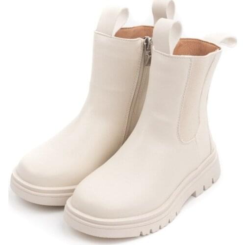 2021New Toddler Girls Chelsea Boots Snow For Winter Shoes Boys Casual Lightweight Ankle Warm Fur Snow Kids Motorcycle Boot