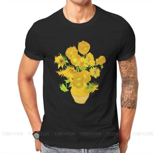 Impressionism Original TShirts Van Gogh Sunflowers Distinctive Mens T Shirt New Trend Clothing 6XL