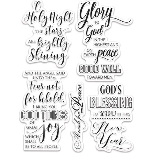 Holy Night Transparent Clear Silicone Stamp Seal for DIY scrapbooking photo album Decorative clear stamps