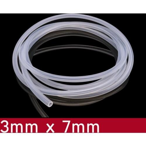 Transparent Flexible Silicone Tube ID 3mm x 7mm OD Food Grade Non-toxic Drink Water Rubber Hose Milk Beer Soft Pipe Connect